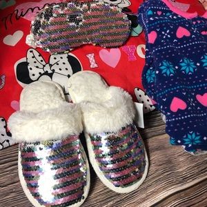 Elli Capelli Girls Flippable Sequin Slipper setNEW